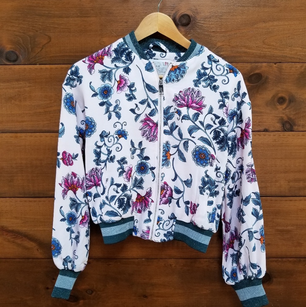 Floral Bomber Jacket